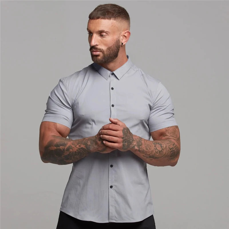 Muscleguys - Men's Summer Casual Short Sleeve Shirt