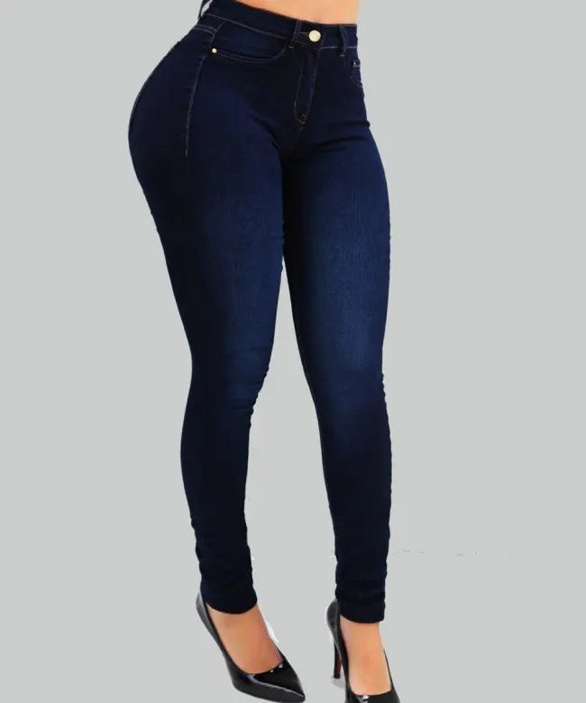 Awama - Woman's High Waist Denim Jeans